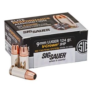 Sig Sauer Elite 9mm 124GR V-Crown JHP